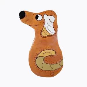 Peanut Small Dog Ceramic Interior Wall Art 11.5x6.25 Inches
