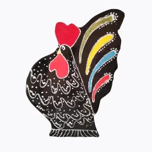 The Colonel Rooster Ceramic Interior Wall Art 13x8.75 Inches