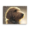 Labradoodle in the Snow Canvas - Image 6