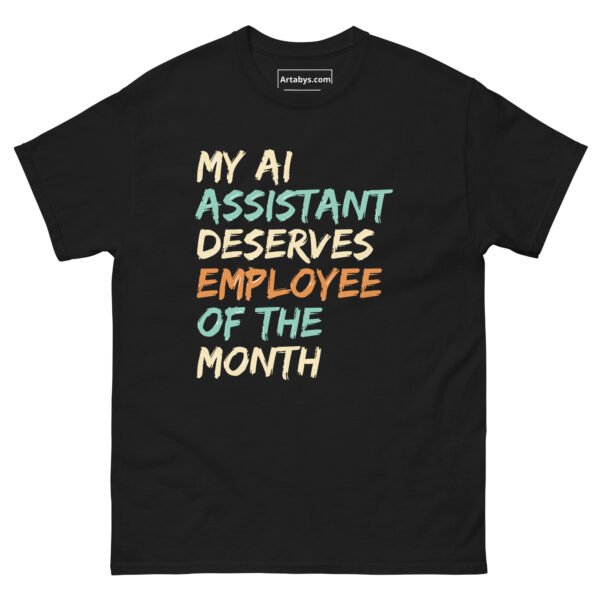 My AI Assistant Deserves Employee Of The Month Funny AI Humor Retro T-Shirt