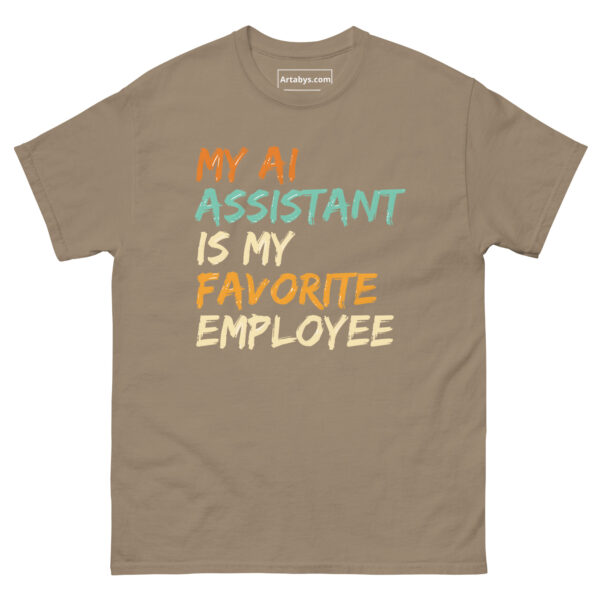 My AI Assistant Is My Favorite Employee Funny AI Humor Retro T-Shirt - Image 21