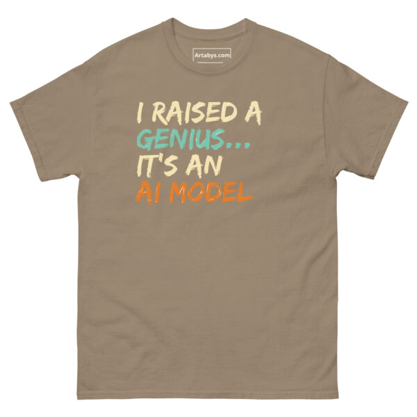 I raised a Genius It's An AI Model Funny AI Humor Retro T-Shirt - Image 21