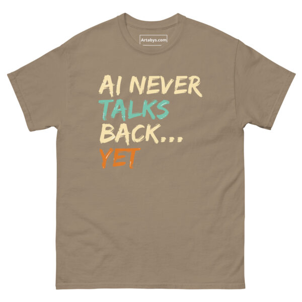 AI Never Talks Back… Yet Funny AI Humor Retro T-Shirt - Image 21