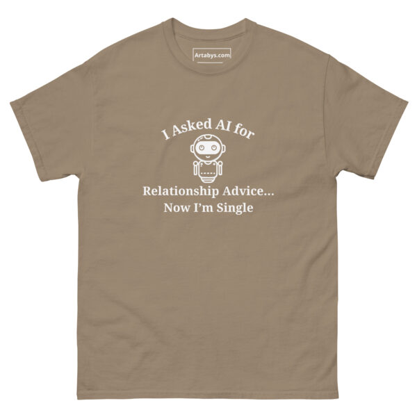 I Asked AI for Relationship Advice Now I'm Single Funny AI Humor Retro T-Shirt - Image 21