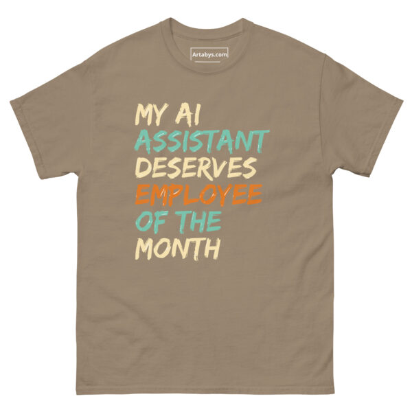 My AI Assistant Deserves Employee Of The Month Funny AI Humor Retro T-Shirt - Image 21