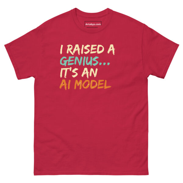 I raised a Genius It's An AI Model Funny AI Humor Retro T-Shirt - Image 11