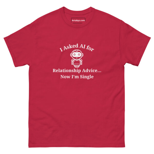 I Asked AI for Relationship Advice Now I'm Single Funny AI Humor Retro T-Shirt - Image 11