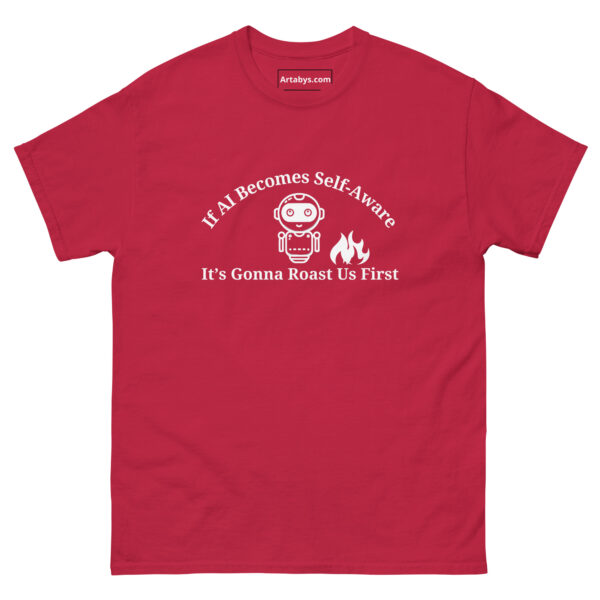 If AI Becomes Self-Aware Its Gonna Roast Us First Funny AI Humor Retro T-Shirt - Image 11