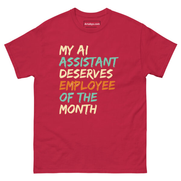 My AI Assistant Deserves Employee Of The Month Funny AI Humor Retro T-Shirt - Image 11