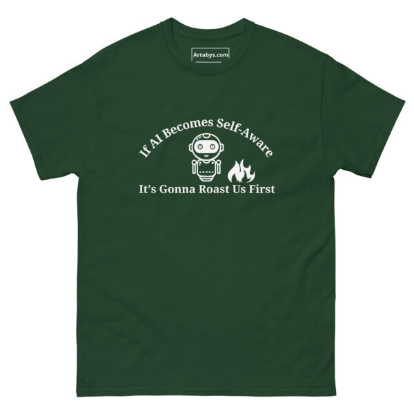 If AI Becomes Self-Aware Its Gonna Roast Us First Funny AI Humor Retro T-Shirt - Image 7