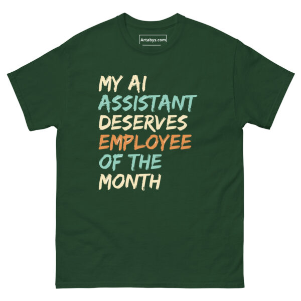 My AI Assistant Deserves Employee Of The Month Funny AI Humor Retro T-Shirt - Image 7