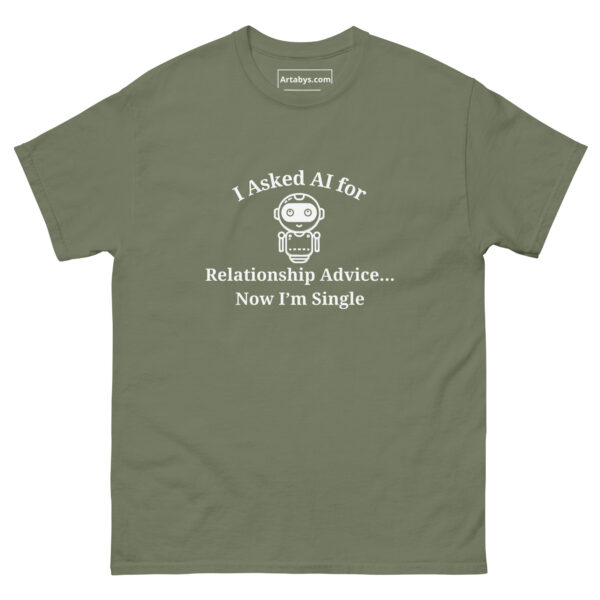 I Asked AI for Relationship Advice Now I'm Single Funny AI Humor Retro T-Shirt - Image 19