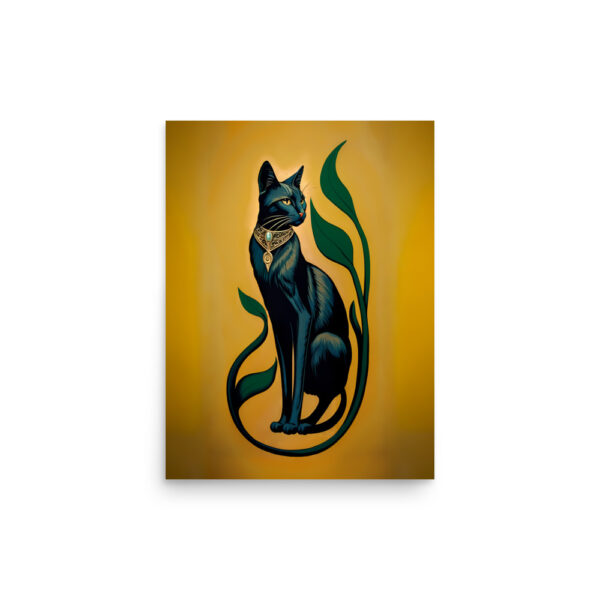 Black Cat Art Deco 1920s Poster - Image 4