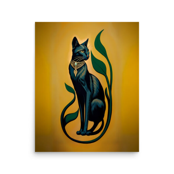 Black Cat Art Deco 1920s Poster - Image 5