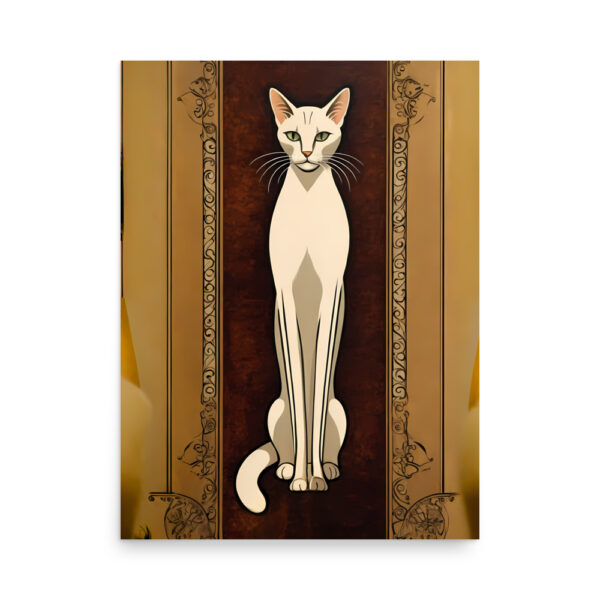 White Cat Art Deco 1920s Poster - Image 6