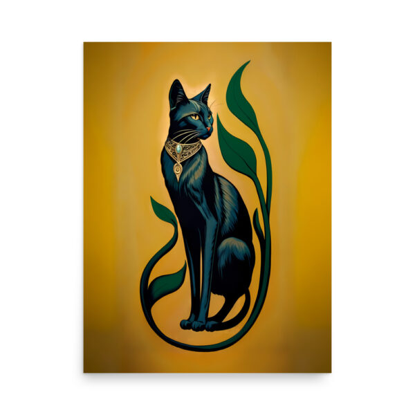 Black Cat Art Deco 1920s Poster - Image 6