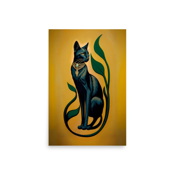 Black Cat Art Deco 1920s Poster - Image 7