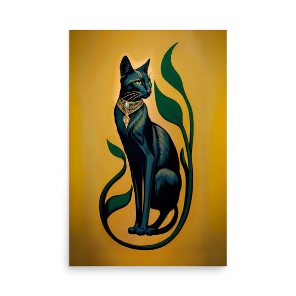 Black Cat Art Deco 1920s Poster