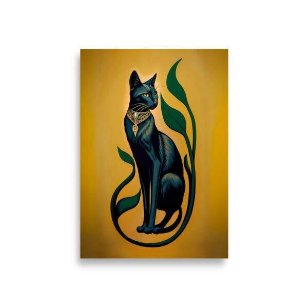 Black Cat Art Deco 1920s Poster - Image 2