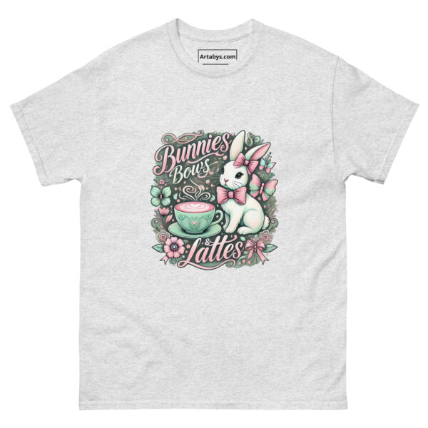 Pastel Coquette Easter Coffee T-Shirt | Vintage Bunny & Floral Tee | Aesthetic Cottagecore Coffee Lover Shirt | Spring Pastel Graphic Tee - Image 6