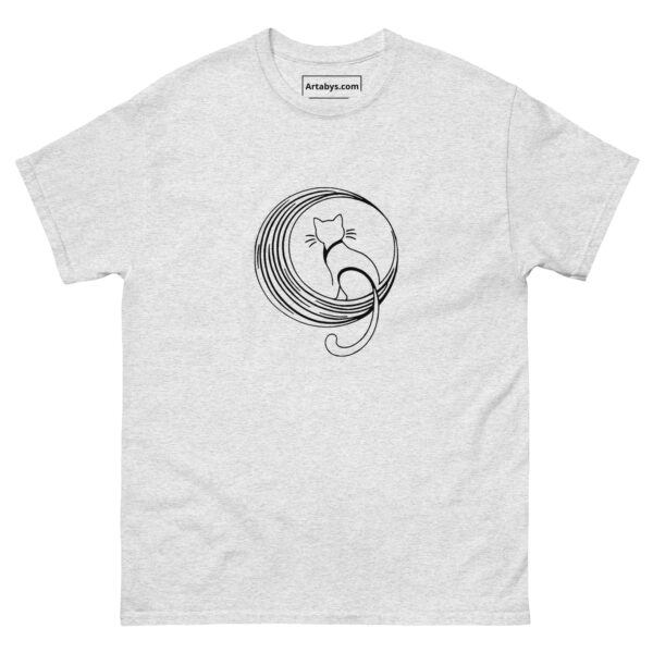 Moon Cat T-Shirt | Minimalist Crescent Moon Cat Tee | Cute Cat Lover Gift | Aesthetic Line Art Shirt | Celestial Cat Graphic Tee - Image 9