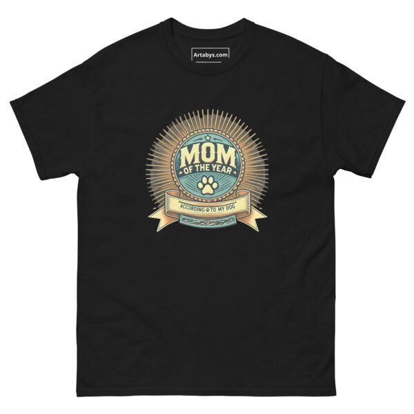 Mom of the Year T-Shirt | Funny Dog Mom Gift | Retro Award Ribbon Tee | Cute Pet Lover Shirt | Mother’s Day Gift for Dog Moms