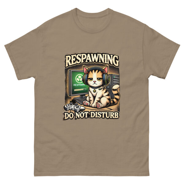 Respawning Do Not Disturb T-Shirt | Funny Gamer Cat Tee | Gaming Gift | Video Game Shirt | Cute Cat Gamer Tee | Gift for Gamers - Image 4