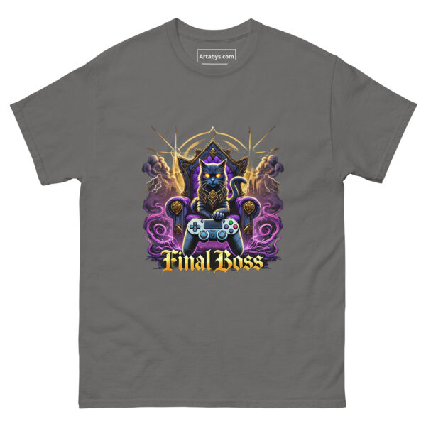 My Cat Is The Final Boss Funny Gamer T-Shirt | Video Game Boss Battle Cat Tee | Gaming Cat Shirt - Image 4