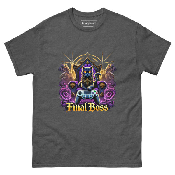 My Cat Is The Final Boss Funny Gamer T-Shirt | Video Game Boss Battle Cat Tee | Gaming Cat Shirt - Image 3