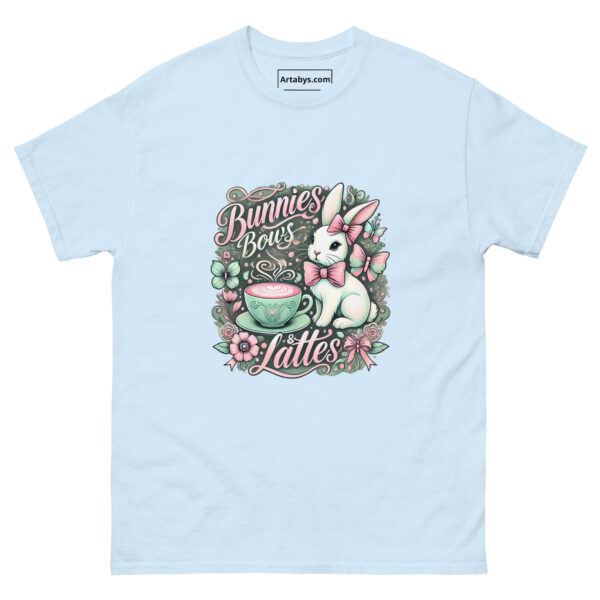 Pastel Coquette Easter Coffee T-Shirt | Vintage Bunny & Floral Tee | Aesthetic Cottagecore Coffee Lover Shirt | Spring Pastel Graphic Tee - Image 5