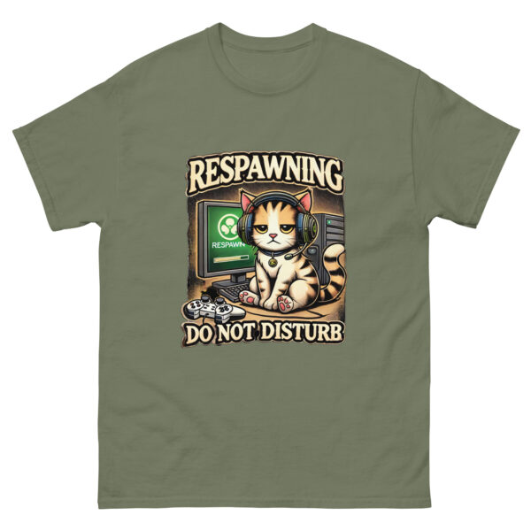 Respawning Do Not Disturb T-Shirt | Funny Gamer Cat Tee | Gaming Gift | Video Game Shirt | Cute Cat Gamer Tee | Gift for Gamers - Image 3