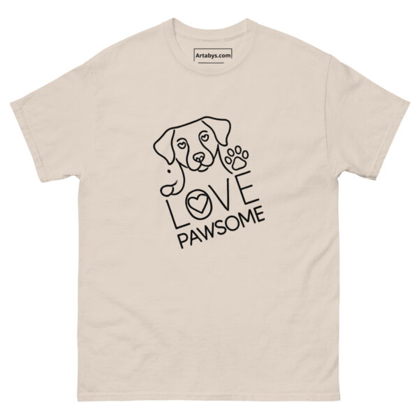 I'm Pawsome Dog Lover T-Shirt | Minimalist Line Art Pet Mom Tee | Cute Dog On Light Color Shirt | Gift for Dog Moms | Mother's Day Dog Shirt - Image 3