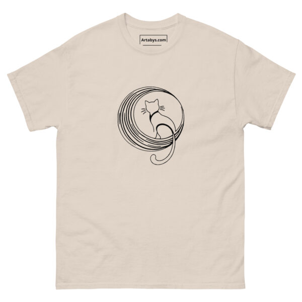 Moon Cat T-Shirt | Minimalist Crescent Moon Cat Tee | Cute Cat Lover Gift | Aesthetic Line Art Shirt | Celestial Cat Graphic Tee - Image 4
