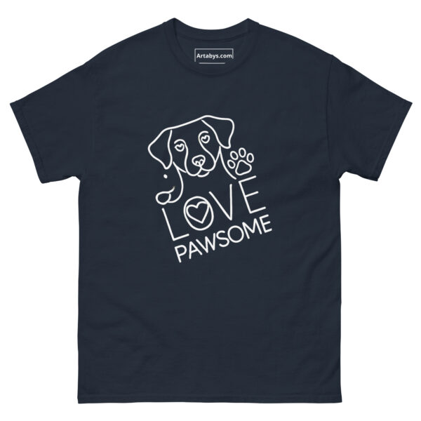 I'm Pawsome Dog Lover T-Shirt | Minimalist Line Art Pet Mom Tee | Cute Dog Paw Print Shirt | Gift for Dog Moms | Mother's Day Dog Shirt - Image 2