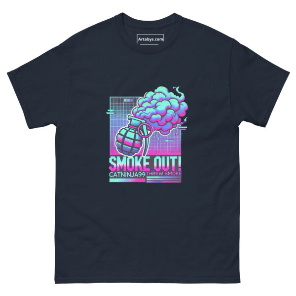 Smoke Out Gamer T-Shirt | CSGO-Inspired Vaporwave Tee | Tactical FPS Gaming Shirt | Funny Esports Gift | Cool Gamer Streetwear - Image 2