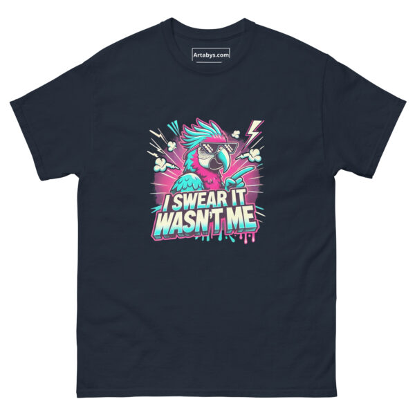 I Swear It Wasn't Me Funny Bird T-Shirt – Retro 90s Style Tee for Animal Lovers, Funny Pet Shirt, Gift for Bird Owners, Cool Parrot Tee - Image 2
