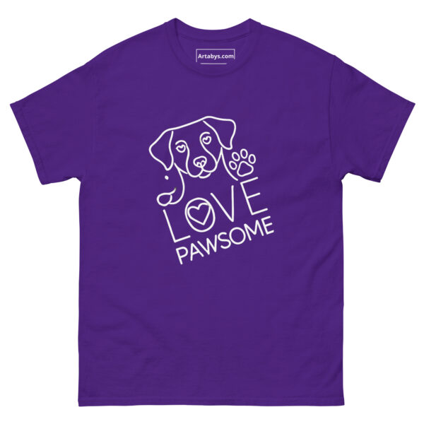 I'm Pawsome Dog Lover T-Shirt | Minimalist Line Art Pet Mom Tee | Cute Dog Paw Print Shirt | Gift for Dog Moms | Mother's Day Dog Shirt - Image 3