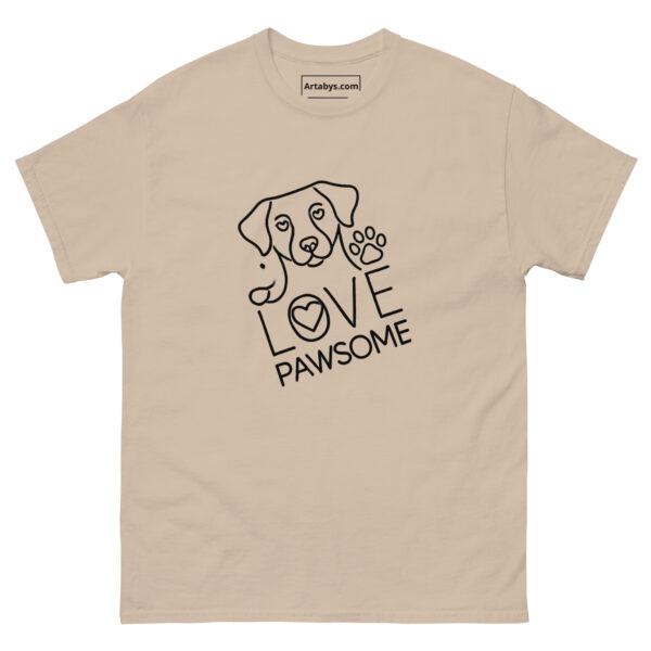 I'm Pawsome Dog Lover T-Shirt | Minimalist Line Art Pet Mom Tee | Cute Dog On Light Color Shirt | Gift for Dog Moms | Mother's Day Dog Shirt - Image 2