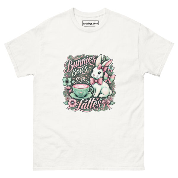 Pastel Coquette Easter Coffee T-Shirt | Vintage Bunny & Floral Tee | Aesthetic Cottagecore Coffee Lover Shirt | Spring Pastel Graphic Tee - Image 7