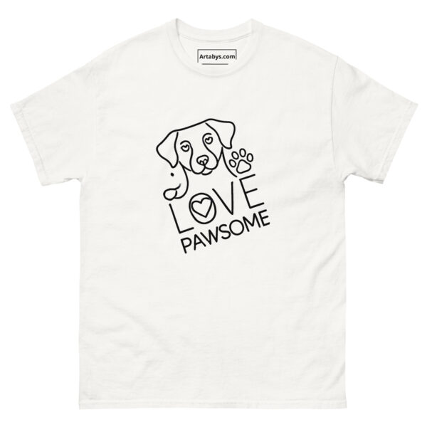 I'm Pawsome Dog Lover T-Shirt | Minimalist Line Art Pet Mom Tee | Cute Dog On Light Color Shirt | Gift for Dog Moms | Mother's Day Dog Shirt