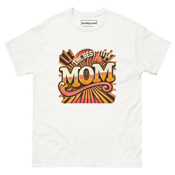 The Best Title Mom T-Shirt | Retro Vintage Mom Shirt | Mother’s Day Gift | Cute Mom Life Tee | Distressed 70s Style | Gift for Her - Image 10