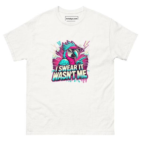 I Swear It Wasn't Me Funny Bird T-Shirt – Retro 90s Style Tee for Animal Lovers, Funny Pet Shirt, Gift for Bird Owners, Cool Parrot Tee - Image 8