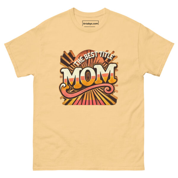 The Best Title Mom T-Shirt | Retro Vintage Mom Shirt | Mother’s Day Gift | Cute Mom Life Tee | Distressed 70s Style | Gift for Her - Image 8