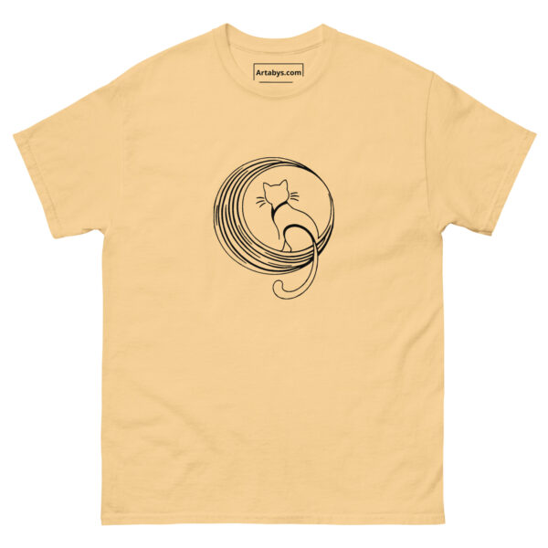 Moon Cat T-Shirt | Minimalist Crescent Moon Cat Tee | Cute Cat Lover Gift | Aesthetic Line Art Shirt | Celestial Cat Graphic Tee - Image 5