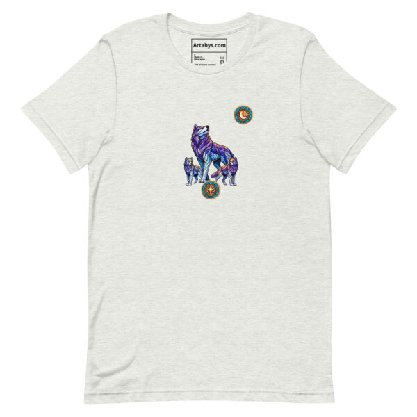Stained Glass Wolf Pack T-Shirt Light | Mystical Wolf Moon Tee | Nature Lover Gift | Wildlife Art Tee | Outdoor Adventure Shirt - Image 8