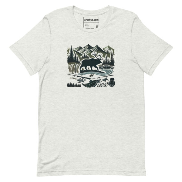 Wilderness Silhouette Collage T-Shirt | Outdoor Adventure Tee | Camping Hiking Hunting Shirt | Nature Wildlife Gift | Explore More Tee - Image 5