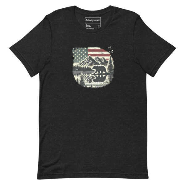 Wild Frontier Silhouette T-Shirt | Bear Wilderness Tee | Outdoor Adventure Shirt | Camping Hiking Gift | Nature Wildlife Graphic Tee - Image 2