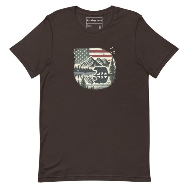 Wild Frontier Silhouette T-Shirt | Bear Wilderness Tee | Outdoor Adventure Shirt | Camping Hiking Gift | Nature Wildlife Graphic Tee - Image 4