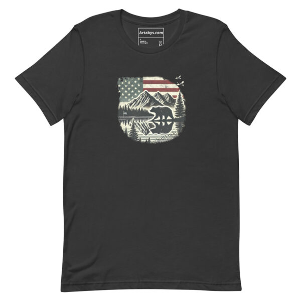 Wild Frontier Silhouette T-Shirt | Bear Wilderness Tee | Outdoor Adventure Shirt | Camping Hiking Gift | Nature Wildlife Graphic Tee - Image 5