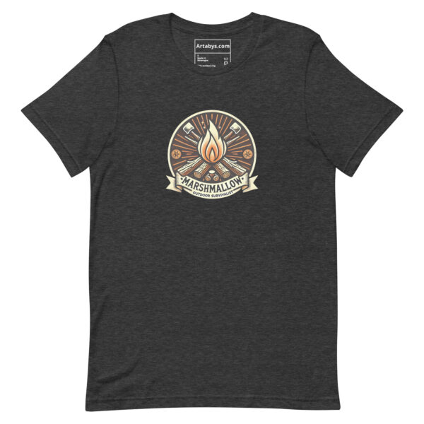 Marshmallow Survivalist T-Shirt | Camping Firepit Tee | Outdoor Adventure Shirt | Campfire Cooking Gift | Funny S'mores Lover Hiking Tee - Image 6